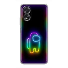 Чехол Амонг Ас для Oppo A18 (AlphaPrint) (Яркий скин)