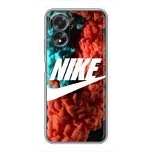 Чехол для Oppo A18 - с принтом Найк (AlphaPrint) (Дымчатый найк)