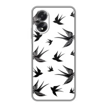 Чохол з пташками на Oppo A18 (VPrint) (Ластівки)