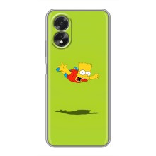 Чехол с Симпсонами для Oppo A18 (VPrint) (Барт Симпсон)