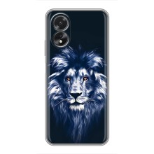 Чохол з картинкою ЛЕВ для Oppo A18 (VPrint) (Синій Лев)