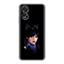 Чехлы Венсдей на Oppo A18 Уэнсдей (AlphaPrint) (серьезная Уэнздей)
