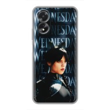 Чехлы Венсдей на Oppo A18 Уэнсдей (AlphaPrint) (Уэнздей кошка)