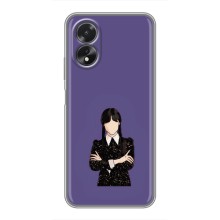 Чехлы Венсдей на Oppo A18 Уэнсдей (AlphaPrint) (Уэнздей в черном)