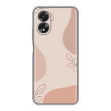 Чехол цветочный дизайн для Oppo A18 – Коричневый фон
