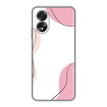Чехол цветочный дизайн для Oppo A18 – Розовый фон