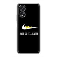 Чохол з логтипом Найк на Oppo A18 (Nike just do it)