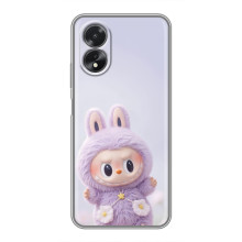 Чехол с принтом Лабубу для Oppo A18 – Фиолетовый Лабубу