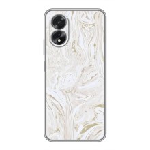 Мраморный чехол на Oppo A18 (VPrint) (Белый мрамор)