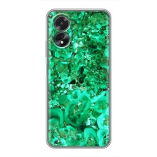 Мраморный чехол на Oppo A18 (VPrint) (Салатный Мрамор)