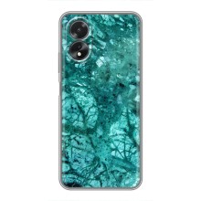 Мраморный чехол на Oppo A18 (VPrint) (Зеленый мрамор)