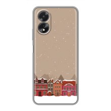 Новогодние, Праздничные Чехлы для Oppo A18 - 2024 год (Зимний город)