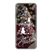 Рождественские Чехлы для Oppo A18 (VPrint) (Елочка узорная)