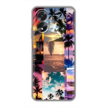 Силиконовый чехол с КАРТИНКАМИ лето для Oppo A18 (AlphaPrint) (Летний отпуск)