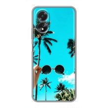 Силиконовый чехол с КАРТИНКАМИ лето для Oppo A18 (AlphaPrint) (Взгляд лето)