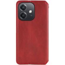 Шкіряний чохол-книжка GETMAN Cubic (PU) для Oppo A3 4G / A3x 4G/ A40m – Червоний