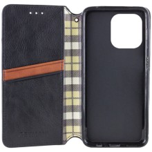 Шкіряний чохол-книжка GETMAN Cubic (PU) для Oppo A3 4G / A3x 4G/ A40m – Чорний