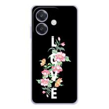 Чехлы для любимой на Оппо А3 (VPrint) (Квіти LOVE)