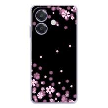 Чохол для Оппо А3 - з принтом (Дизайнерські) (AlphaPrint) (Квіти маленькі)