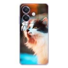 Чохол на Оппо А3 з Котиками (VPrint) (Котик з метеликом)