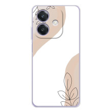 Силконовий чохол з принтом в квітах на OPPO A3 – Нюдовий дизайн