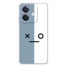 Силиконовые Чехлы (смешные стикеры) для OPPO A3 – Серо-белый