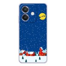 Силіконовий бампер на різдво для OPPO A3 (Місто в снігу)