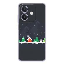 Силіконовий бампер на різдво для OPPO A3 (Місто зимове)