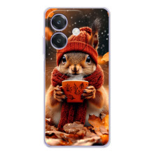 Друкований чохол 'Звірята з кавою' для OPPO A3 – Білка з кавою