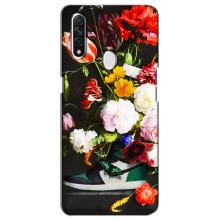 Брендновые Чехлы для Oppo A31 - (PREMIUMPrint) (Nike цветы)