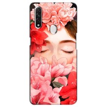 Чехлы (ART) Цветы на Oppo A31 (VPrint) (Глаза в цветах)