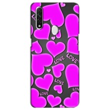Чехлы для любимой на Оппо А31 (VPrint) (Pink hearts)