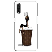 Чохли Луі Вітон для Oppo A31 (AlphaPrint - LOUIS VUITTON) (кава LOUIS VUITTON)