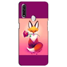 Чехлы с картинкой Лисички для Oppo A31 (VPrint) (Лисичка с розочкой)