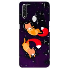 Чехлы с картинкой Лисички для Oppo A31 (VPrint) (Лисички космонавты)