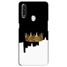 Чехол (Корона на чёрном фоне) для Оппо А31 (Золотая корона)