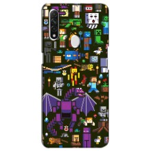 Чехол Майнкрафт на Oppo A31 (AlphaPrint) Minecraft (Коллаж Майнкрафт)