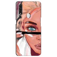 Чехол с печатью для Oppo A31 - (Мода) (AlphaPrint) (Макияж)