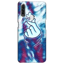 Чехол с принтом для Oppo A31 (AlphaPrint - Знак сердечка) – Радужное сердце