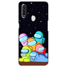 Чехол Амонг Ас для Oppo A31 (AlphaPrint) (Скины в космосе)