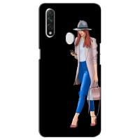 Чехол с картинкой Модные Девчонки Oppo A31 – Девушка со смартфоном