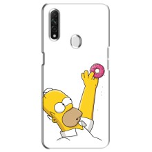 Чехол с Симпсонами для Oppo A31 (VPrint) (Гомер с пончиком)