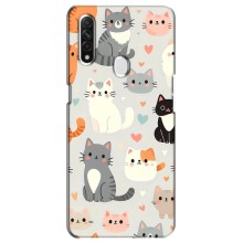 Чехол с рисунком кот на Oppo A31 (Коллаж котов)