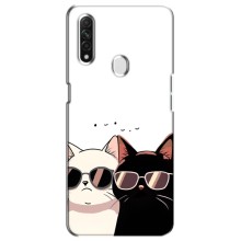 Чехол с рисунком кот на Oppo A31 (Коты в очках)