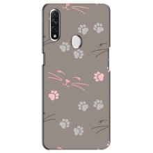 Чехол с рисунком кот на Oppo A31 (Лапы и усы)