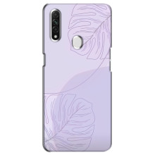 Чехол цветочный дизайн для Oppo A31 – Монстера фиолетовая