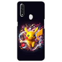 Чехол с Пикачу на Oppo A31 (Пикачу с мячом)