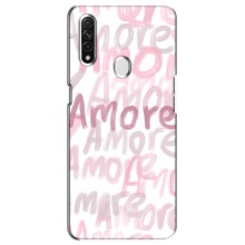 Чехол с розовым рисунком для Oppo A31 (Любовь)