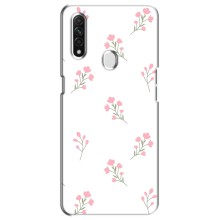 Чехол с розовым рисунком для Oppo A31 (Розовые цветы)