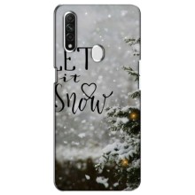 Новорічні, Святкові Чохли для Oppo A31 - 2024 год – Let it snow